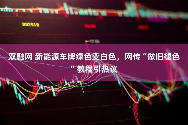 双融网 新能源车牌绿色变白色，网传“做旧褪色”教程引热议