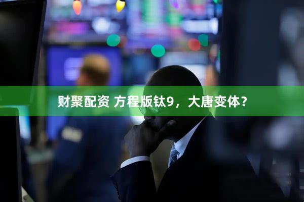 财聚配资 方程版钛9，大唐变体？