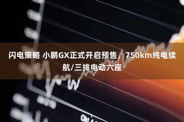 闪电策略 小鹏GX正式开启预售，750km纯电续航/三排电动六座