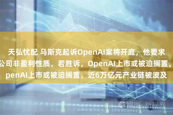 天弘忧配 马斯克起诉OpenAI案将开庭,他要求“罢免”阿尔特曼、恢复公司非盈利性质,若胜诉,OpenAI上市或被迫搁置,近6万亿元产业链被波及
